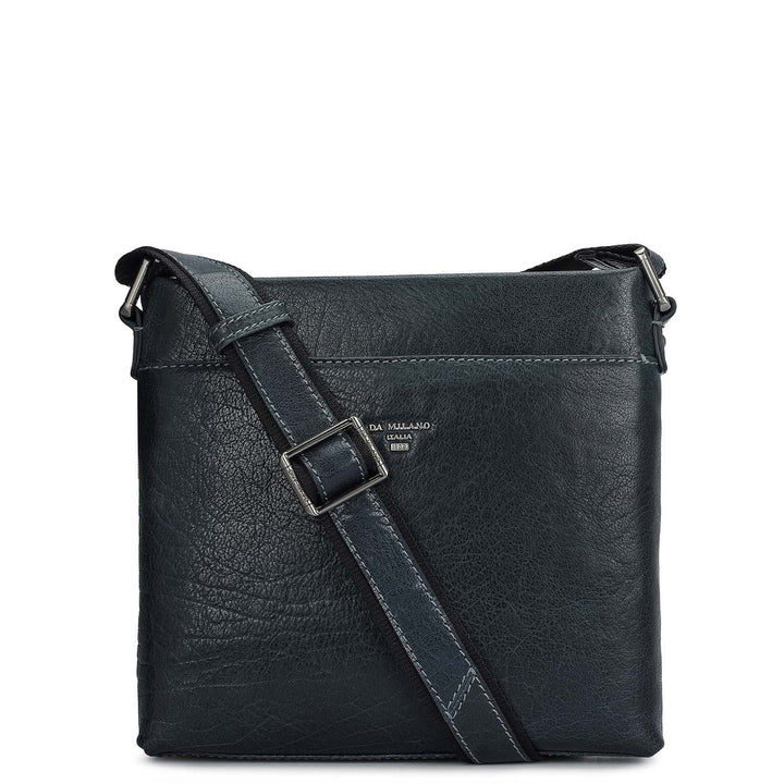 Elephant Pattern Leather Men Sling - Navy