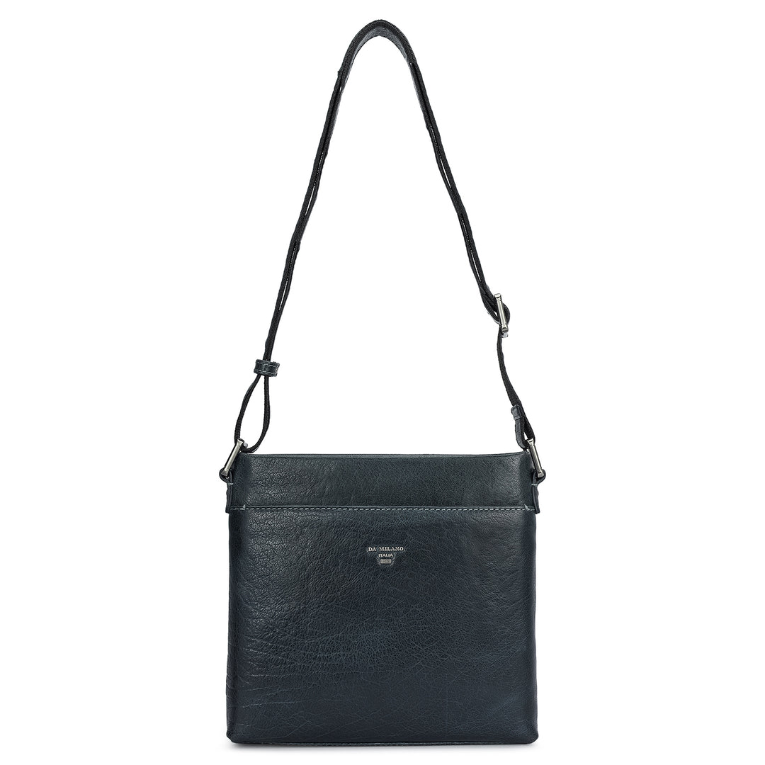 Elephant Pattern Leather Men Sling - Navy