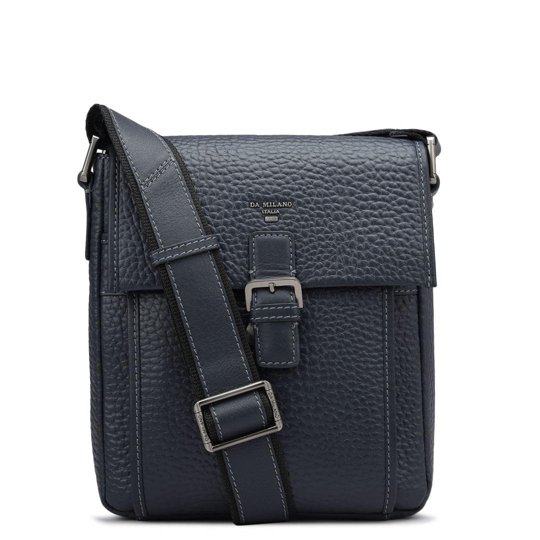 Bub Leather Men Sling Blue Da Milano