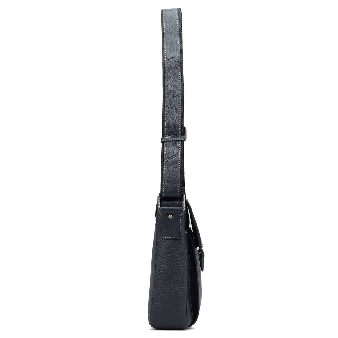 Bub Leather Men Sling - Blue