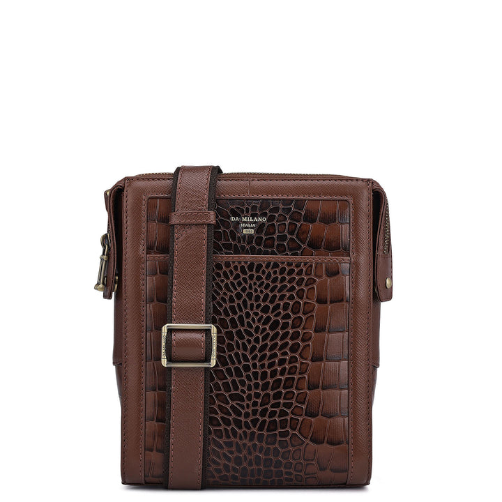 Croco Franzy Leather Men Sling - Date