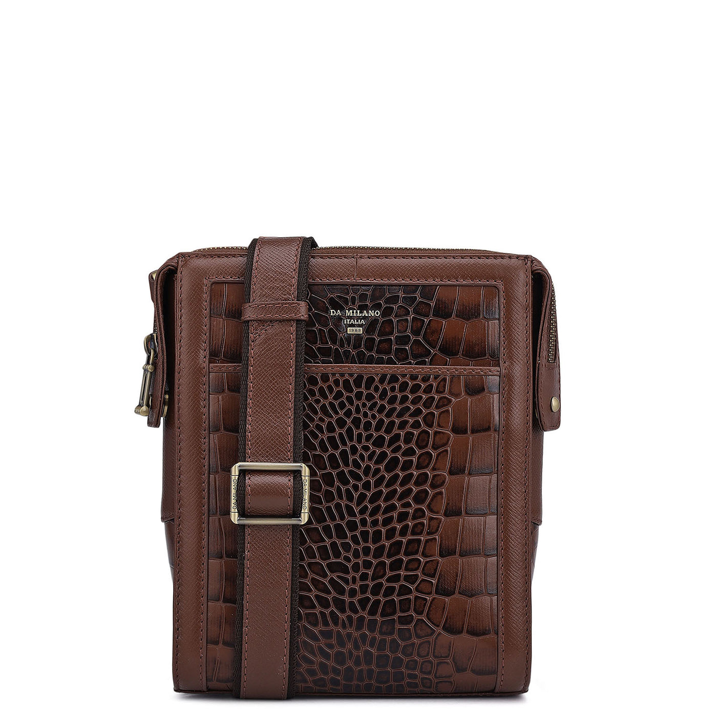 Croco Franzy Leather Men Sling - Date