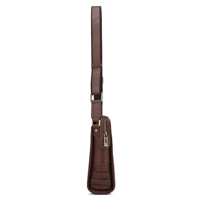 Croco Franzy Leather Men Sling - Date