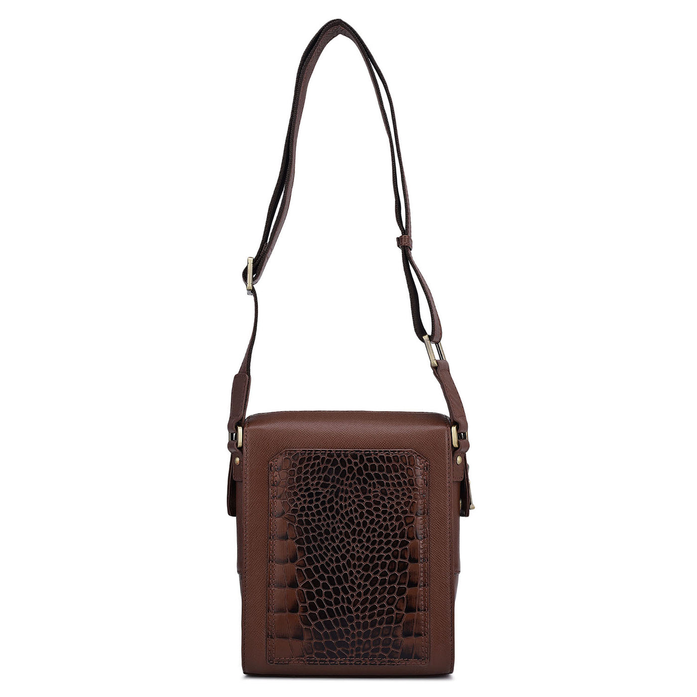 Croco Franzy Leather Men Sling - Date