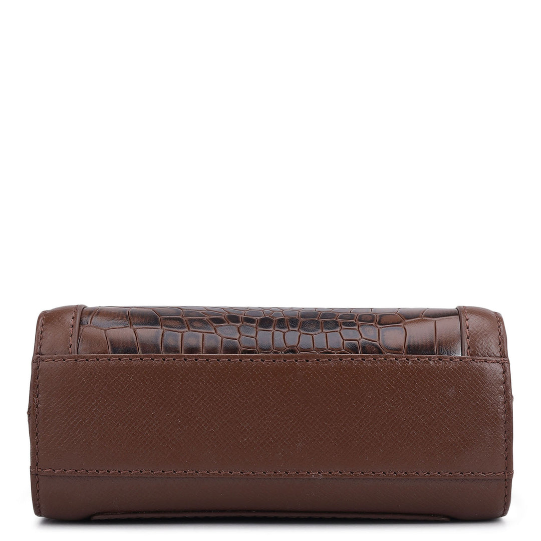 Croco Franzy Leather Men Sling - Date