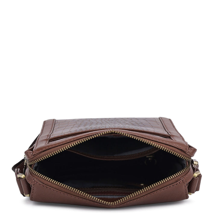 Croco Franzy Leather Men Sling - Date