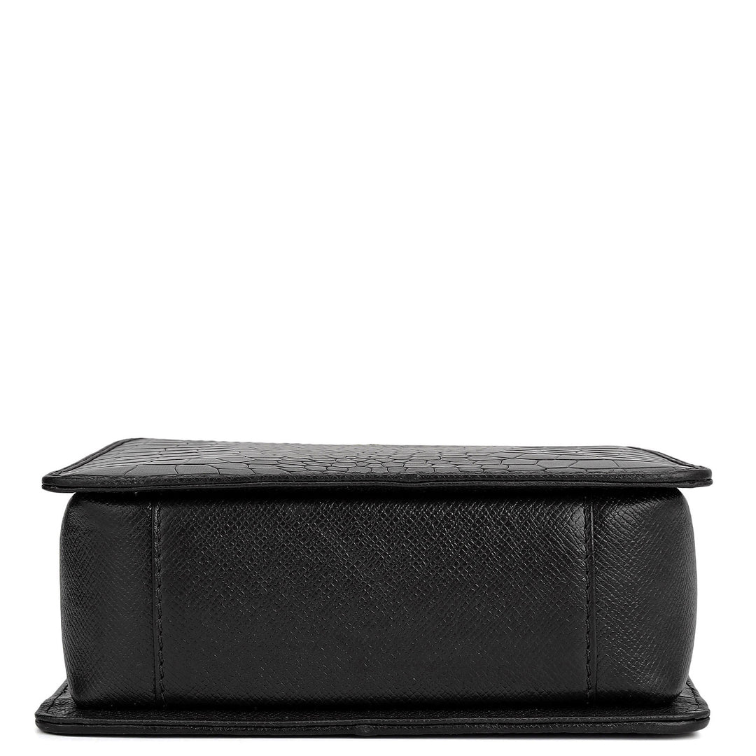 Croco Leather Men Sling - Black