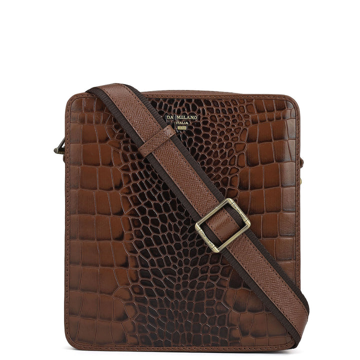 Croco Leather Men Sling - Date