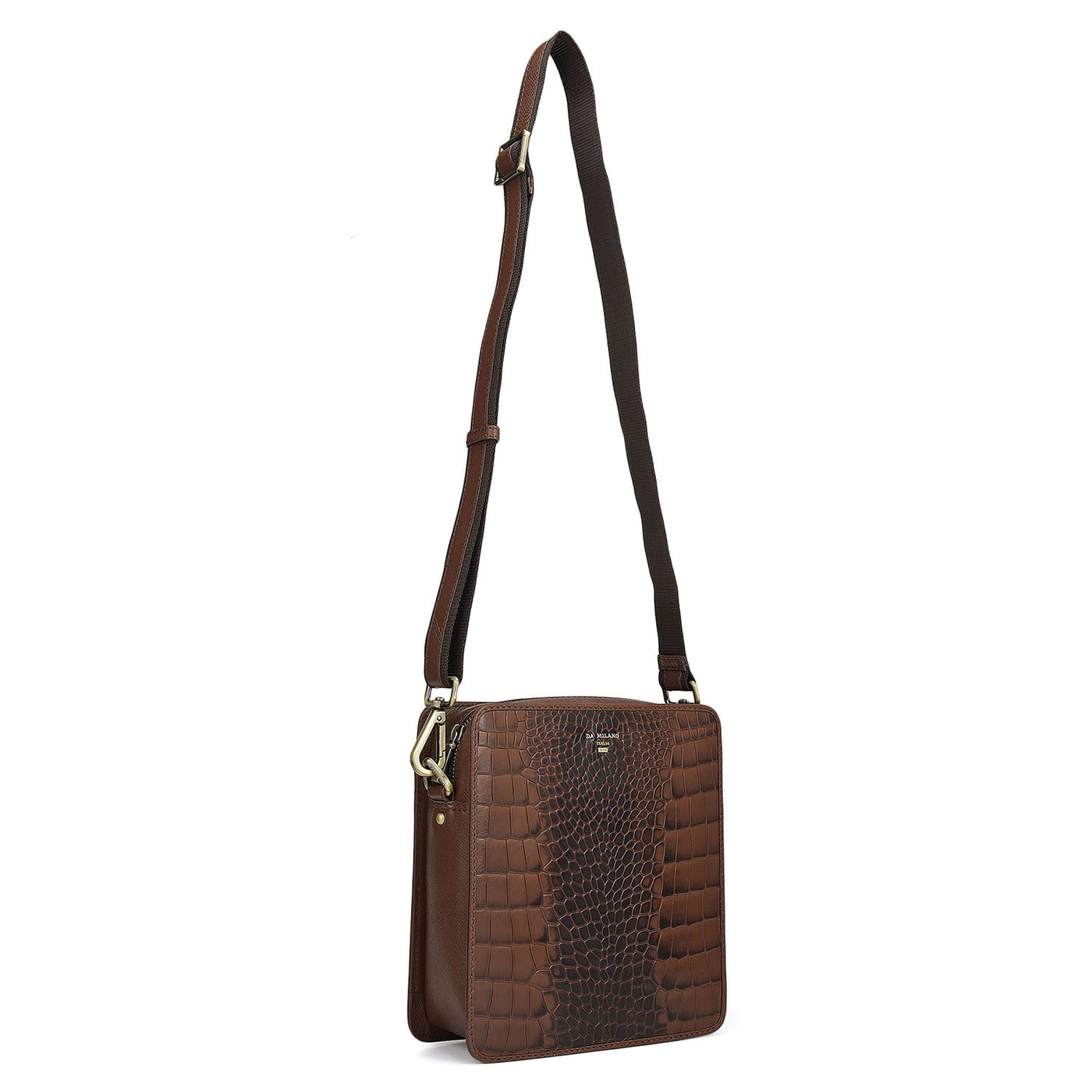 Croco Leather Men Sling - Date