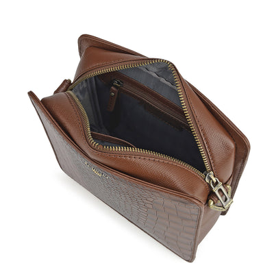Croco Leather Men Sling - Date