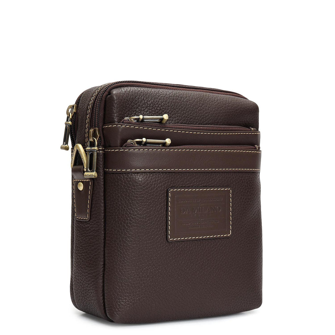 Wax Leather Men Sling - Chocolate