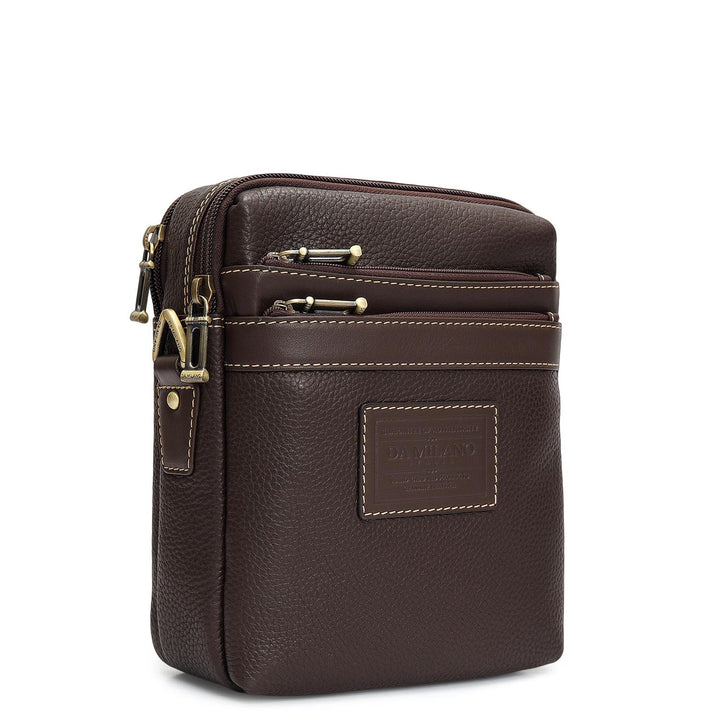 Wax Leather Men Sling - Chocolate