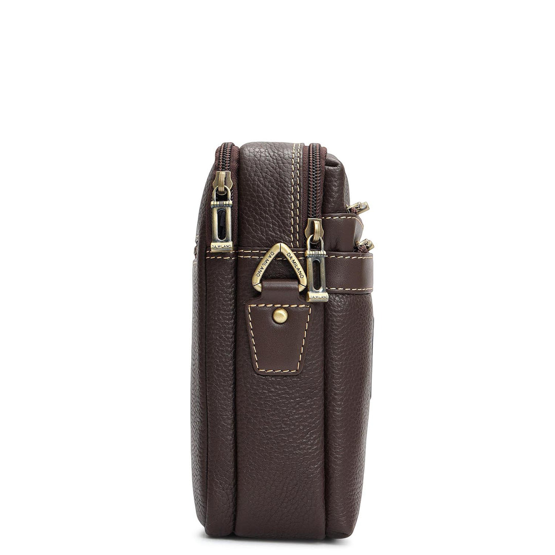 Wax Leather Men Sling - Chocolate