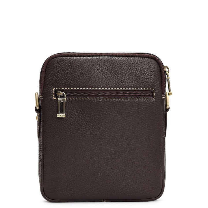 Wax Leather Men Sling - Chocolate