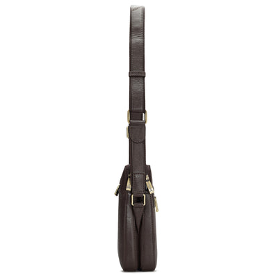 Franzy Leather Men Sling - Chocolate