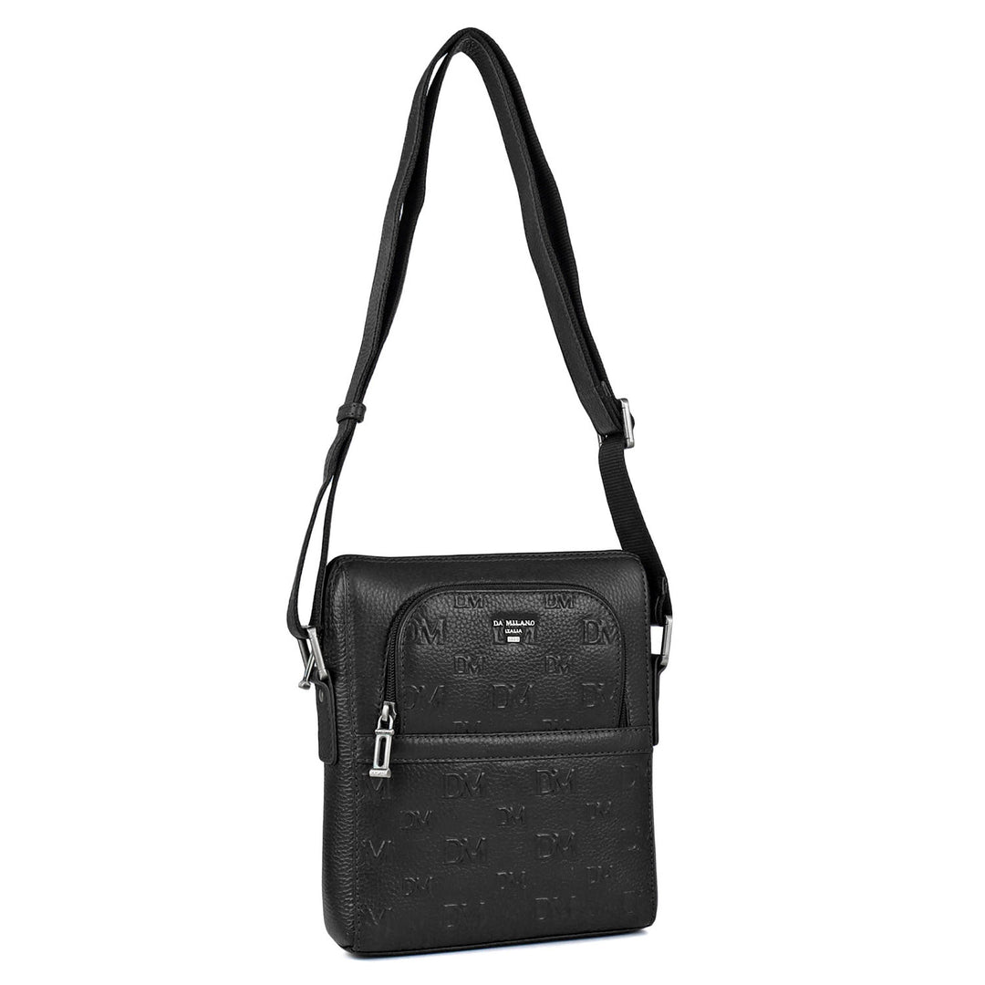 Monogram Wax Leather Men Sling - Black