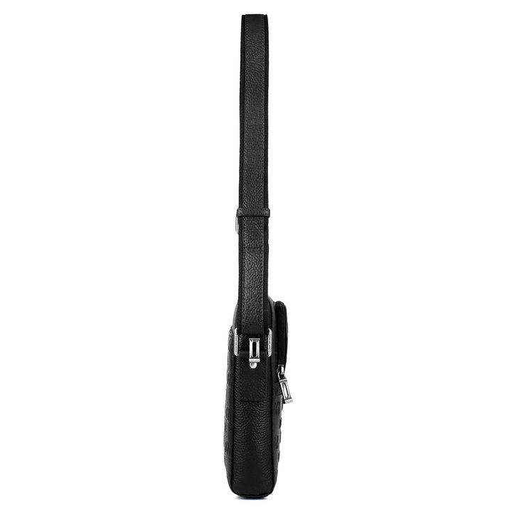 Monogram Wax Leather Men Sling - Black