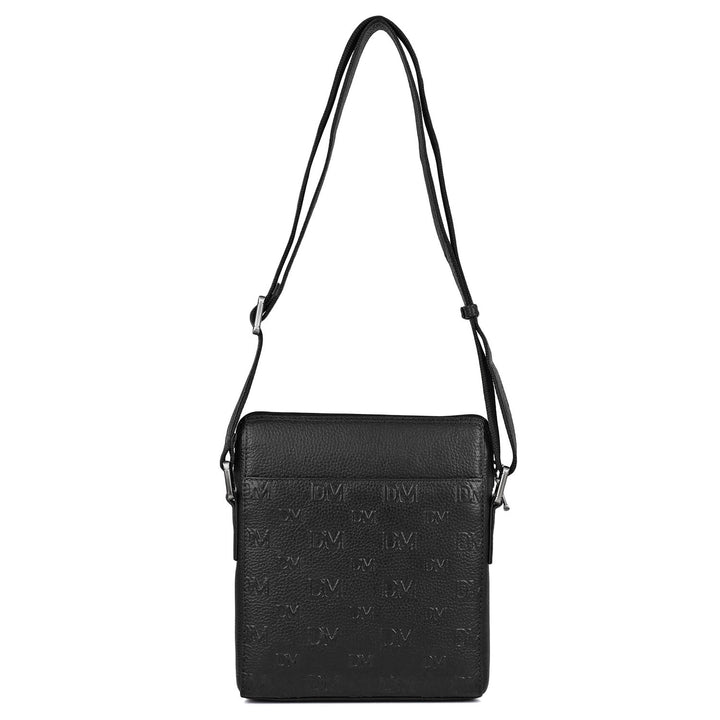 Monogram Wax Leather Men Sling - Black