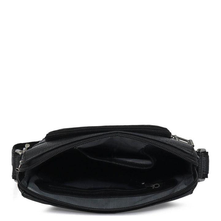 Monogram Wax Leather Men Sling - Black
