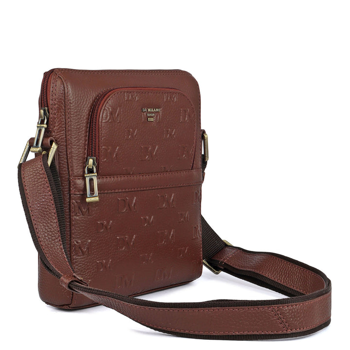 Monogram Wax Leather Men Sling - Espresso