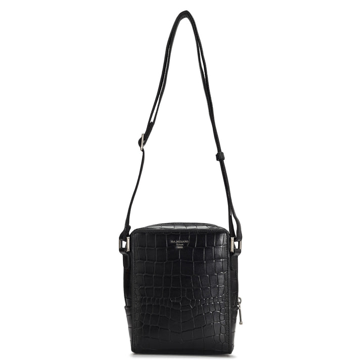 Croco Leather Men Sling - Black