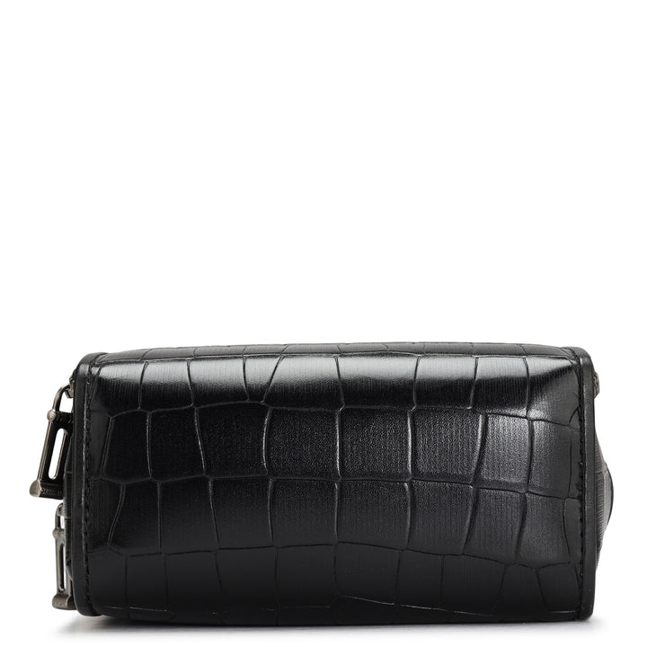Croco Leather Men Sling - Black