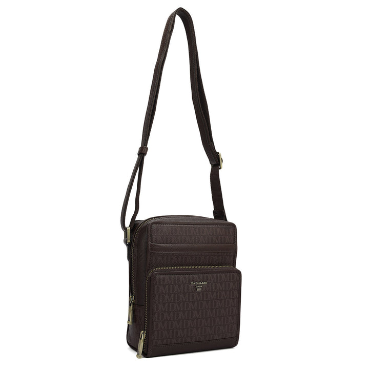 Monogram Franzy Leather Mens Sling - Chocolate