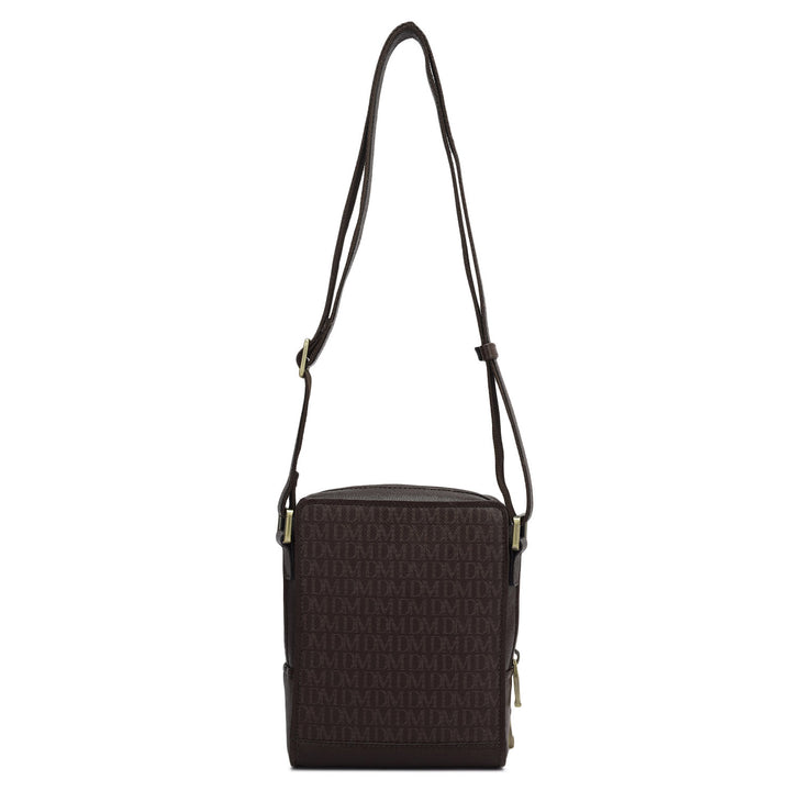 Monogram Franzy Leather Mens Sling - Chocolate