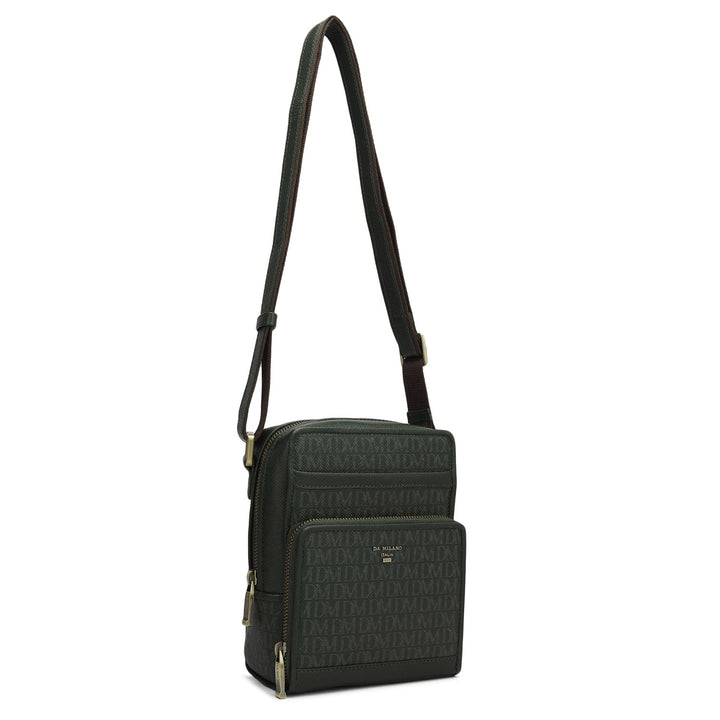 Monogram Franzy Leather Mens Sling - Petrol Green