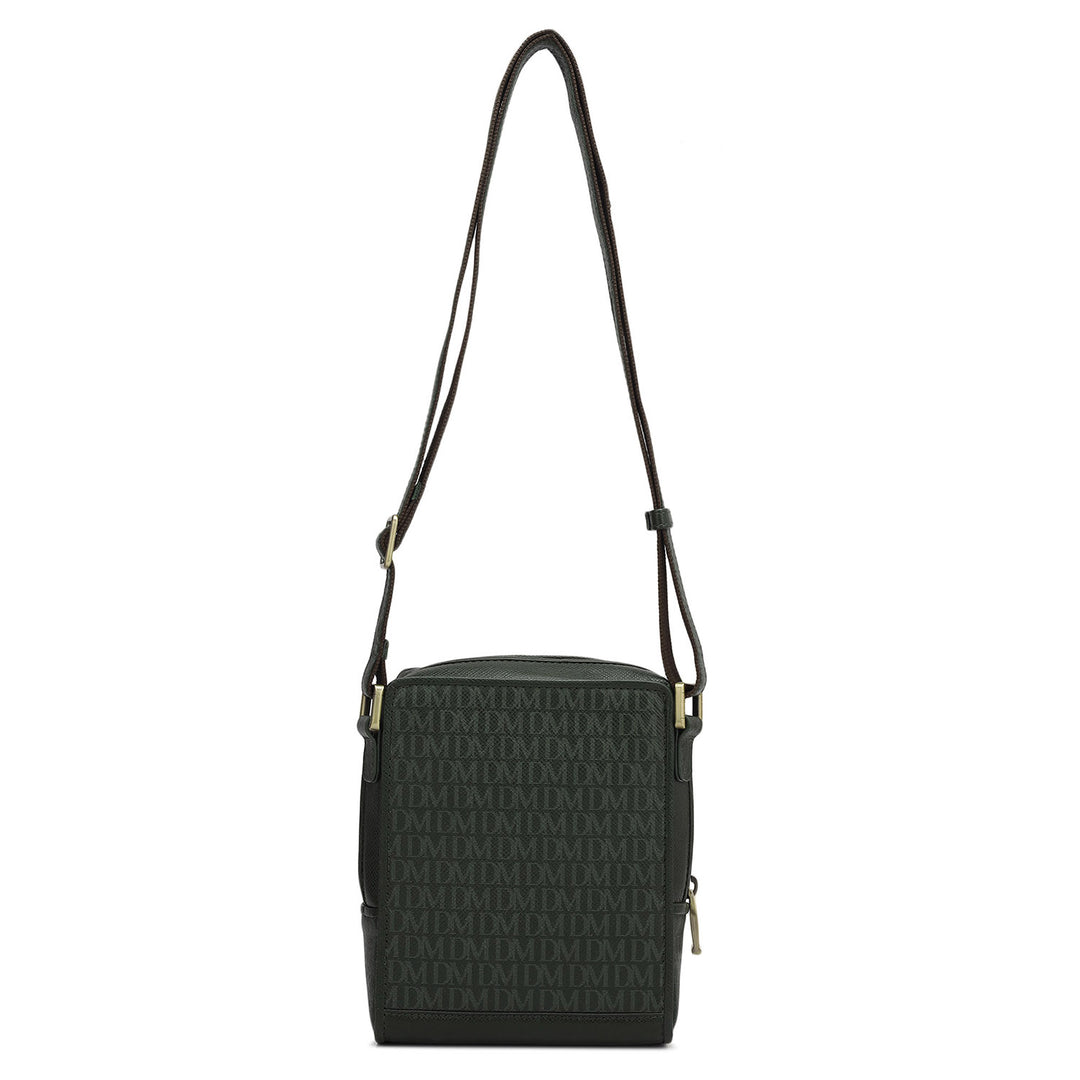 Monogram Franzy Leather Mens Sling - Petrol Green