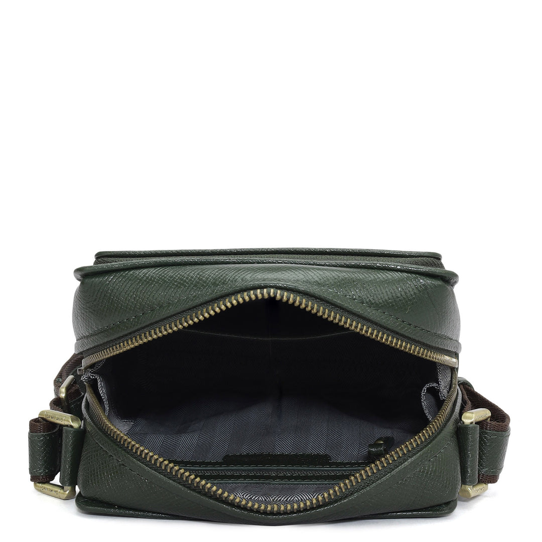 Monogram Franzy Leather Mens Sling - Petrol Green