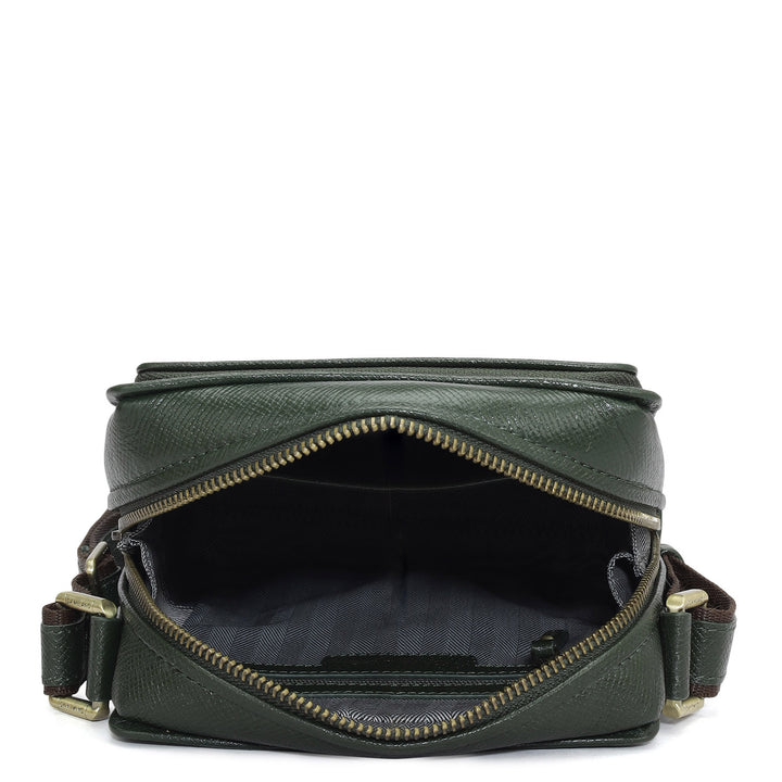 Monogram Franzy Leather Mens Sling - Petrol Green