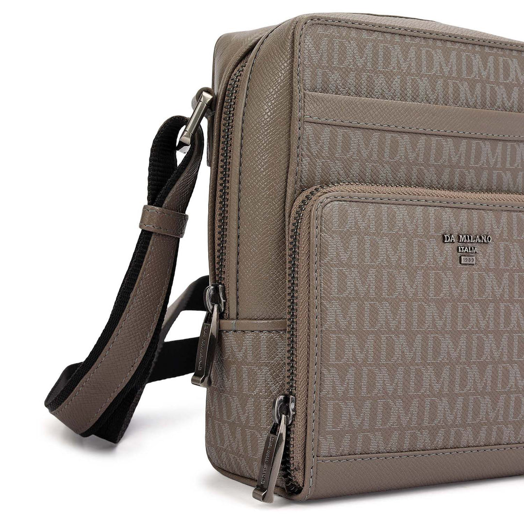 Monogram Franzy Leather Men Sling - Smoke Grey