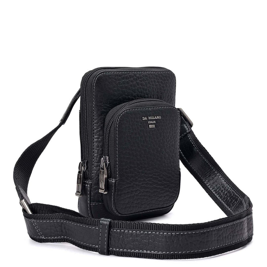 Bub Leather Men Sling - Black