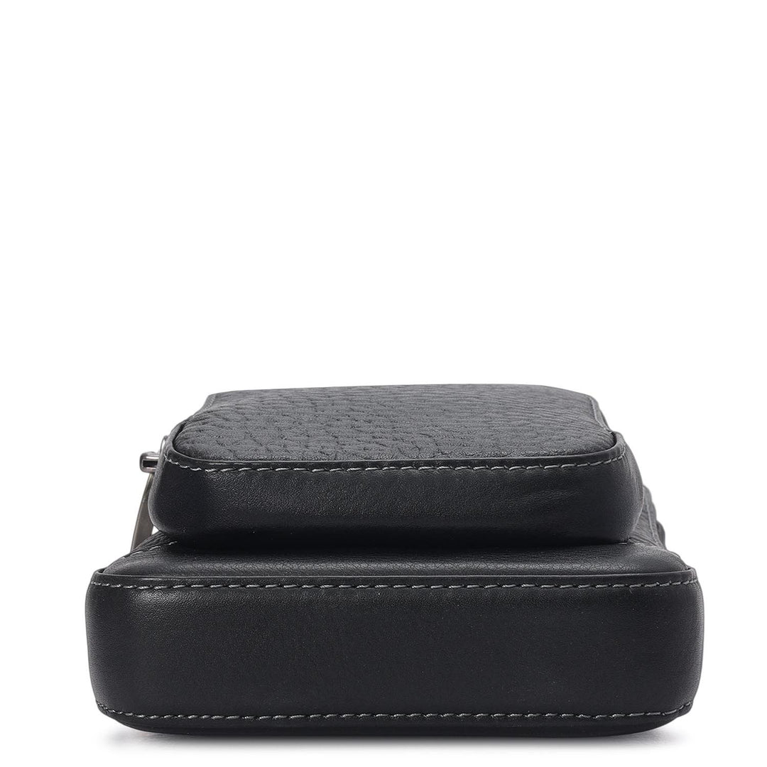 Bub Leather Men Sling - Black