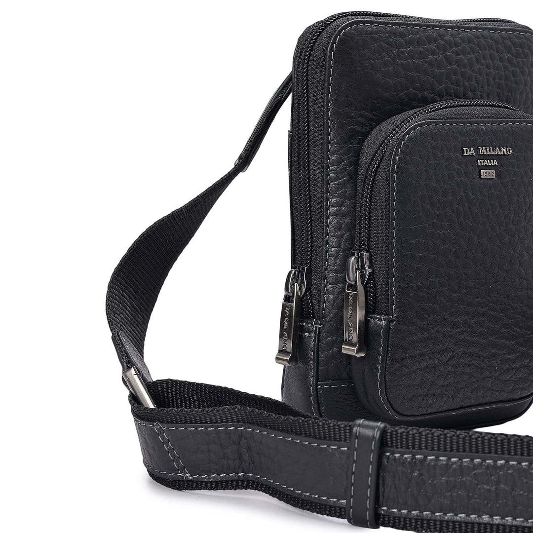 Bub Leather Men Sling - Black