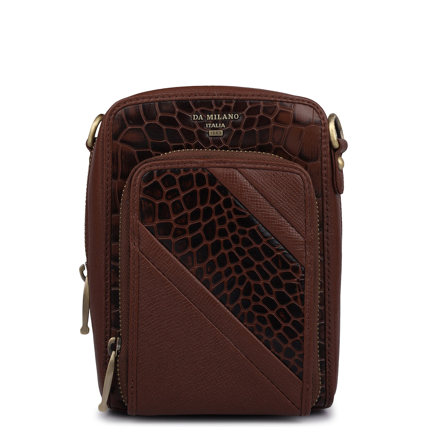 Croco Franzy Leather Men Sling - Date