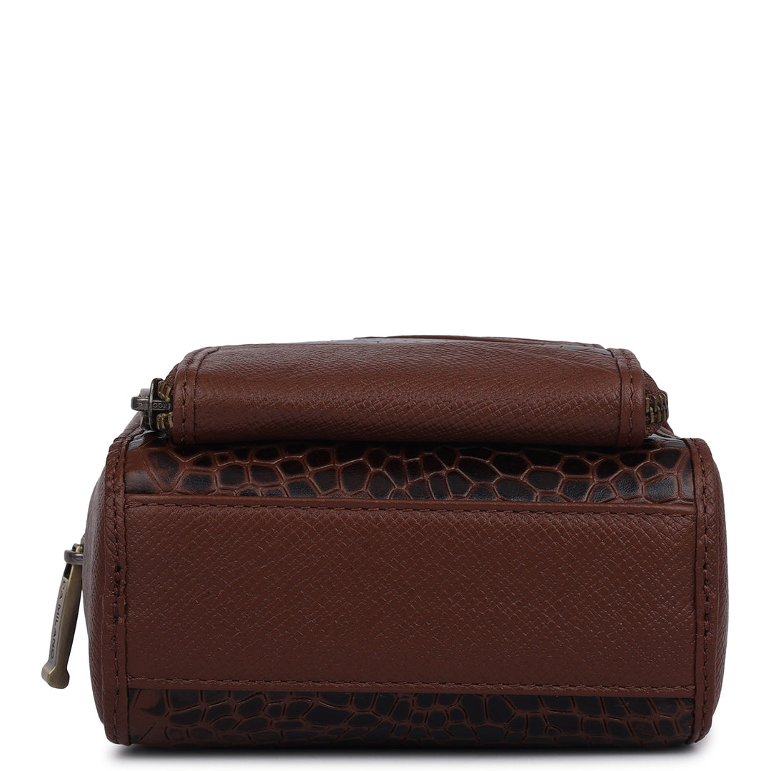 Croco Franzy Leather Men Sling - Date
