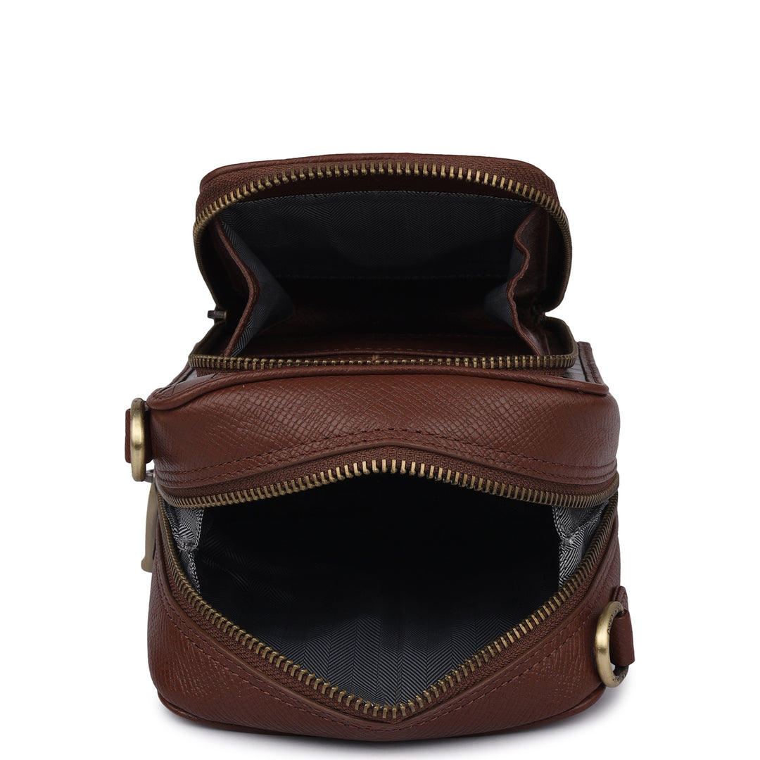 Croco Franzy Leather Men Sling - Date