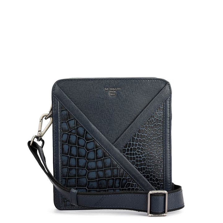 Croco Franzy Leather Men Sling - Ocean