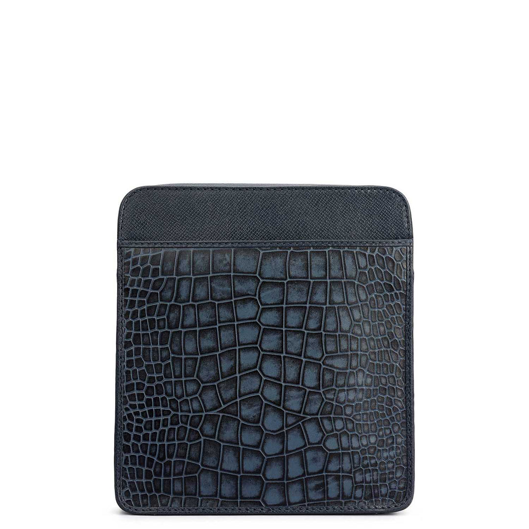 Croco Franzy Leather Men Sling - Ocean