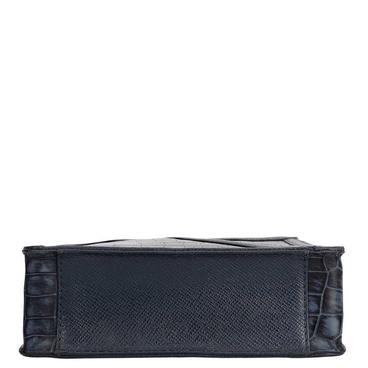 Croco Franzy Leather Men Sling - Ocean