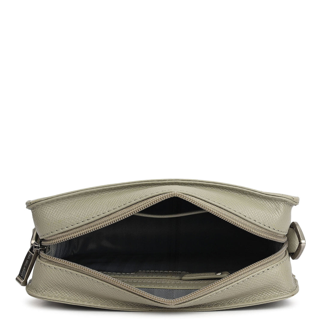 Croco Franzy Leather Men Sling - Stone Grey