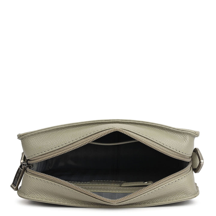 Croco Franzy Leather Men Sling - Stone Grey