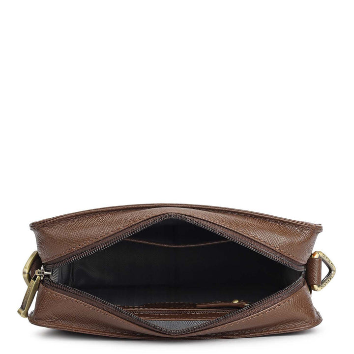 Croco Franzy Leather Men Sling - Walnut