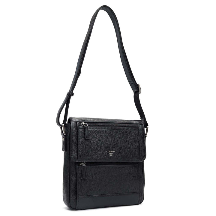 Wax Leather Men Sling - Black