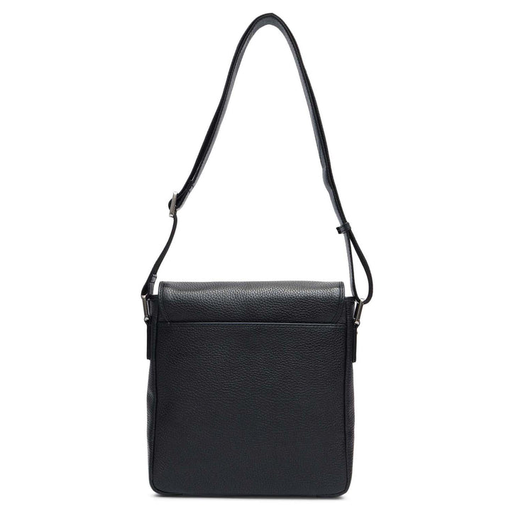 Wax Leather Men Sling - Black