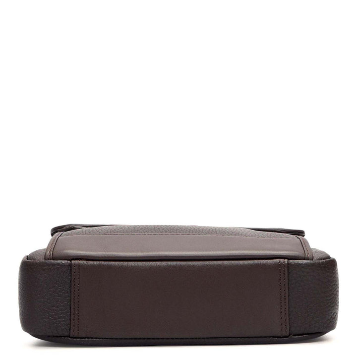 Wax Leather Men Sling - Chocolate