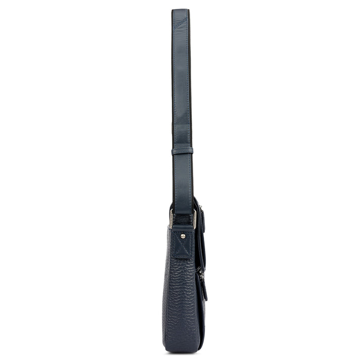 Bub Leather Men Sling - Navy