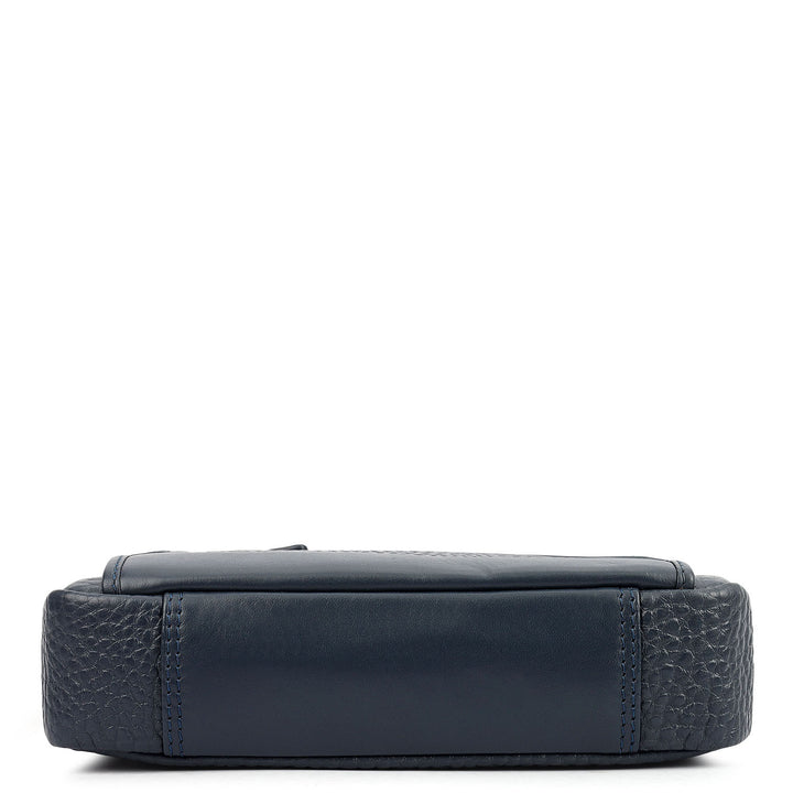 Bub Leather Men Sling - Navy